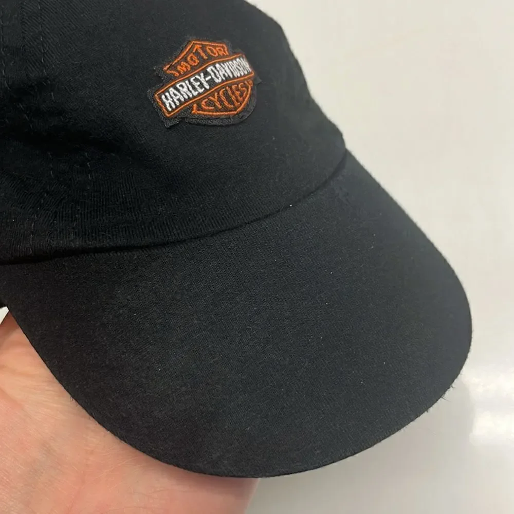 Harley Davidson Motorcycle Biker Head Baseball Cap Black- Infant/Toddler